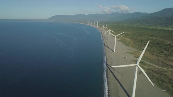 Solar Farm with Windmills