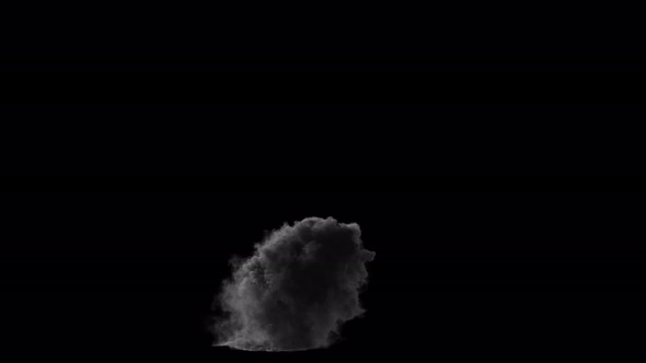 3D Animation Of large Smoke Effect, Include Alpha