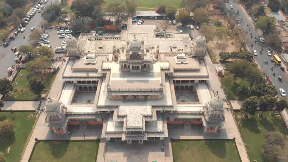 Albert Hall Museum Architecture marvellous in the center of Jaipur, Rajasthan, India