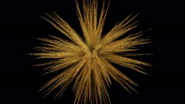 Glitter Particles Golden Rotate Explode 02