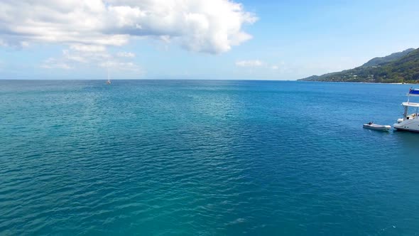 Aerial View, Beautiful Fly Over The Indian Ocean