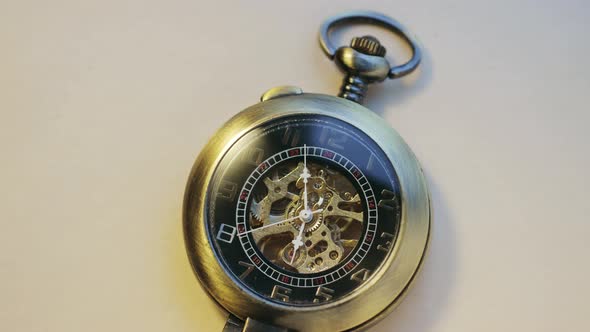 A shot of a pocket watch