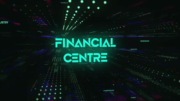 Sci Fi Digital Economics Word Financial Centre