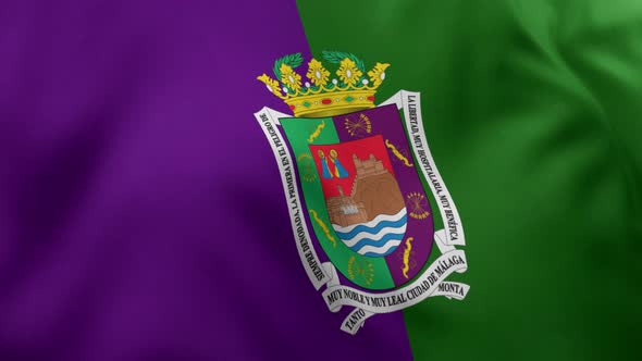 Malaga City Flag (Spain) - 4K