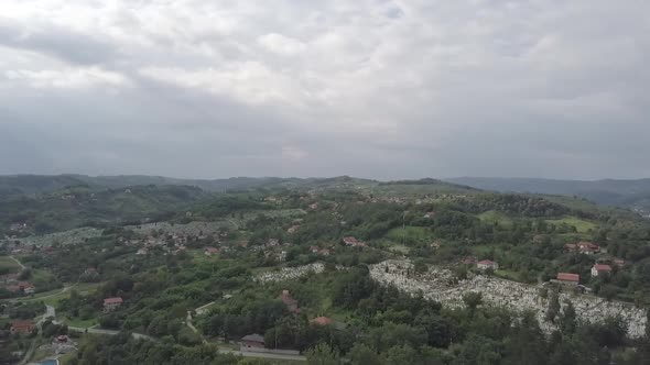 Aerial view of Tuzla, Bosnia and Herzegovina