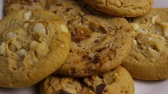 Cinematic, Rotating Shot of Cookies on a Plate - COOKIES 387