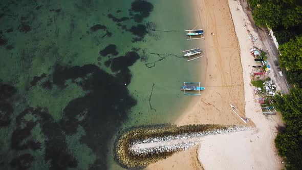 Beautiful Sanur beach drone footage in Bali. This footage was shot during Sunrise time.