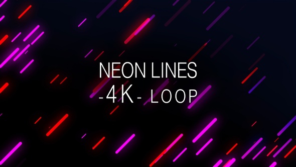 Abstract Neon Lines 4K