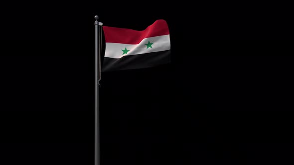 Syria Flag With Alpha 4K