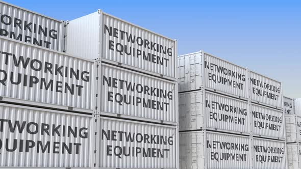 Cargo Containers with Networking Equipment