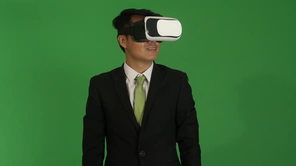 Businessman Exploring Virtual Reality