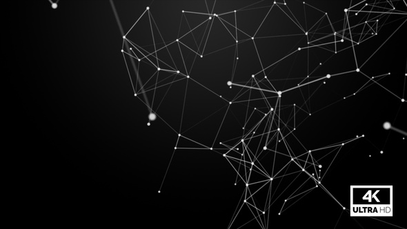 Black Plexus Background Looped V7