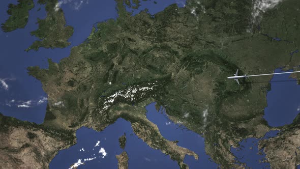 Airplane Flying To Basel Switzerland alt