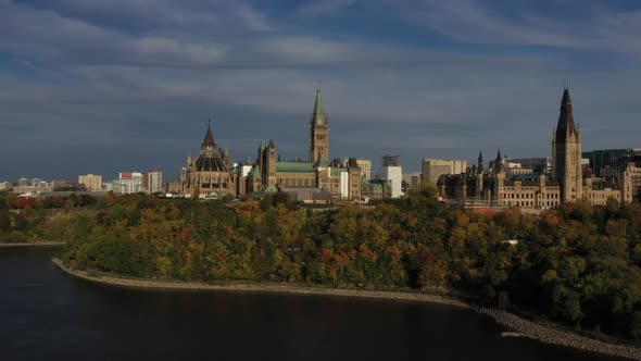 Parliament Hill Ottawa Canada Aerial view