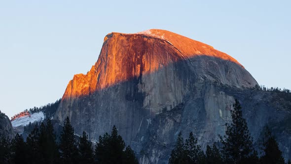 Yosemite Half Dome Sunset Time Lapse