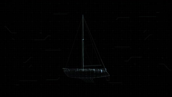 3D Sailboat Hologram / HUD