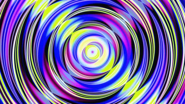 VJ Loop Rotation of abstract multicolored circles