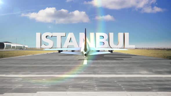 Commercial Airplane Landing Capitals And Cities Istanbul