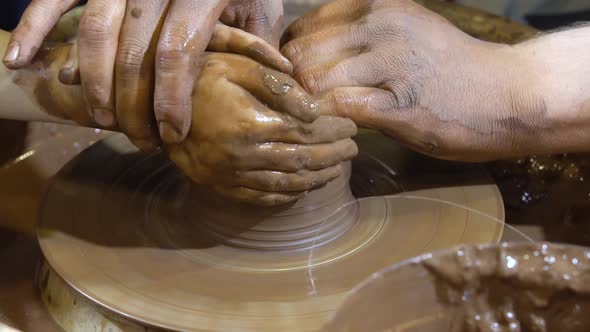 Potters Wheel Hands Potter