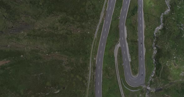 Flight over Oberalppass, Graubuenden, Switzerland