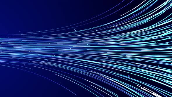 Abstract Blue neon stream High tech curve tunnel cyberspace  alt