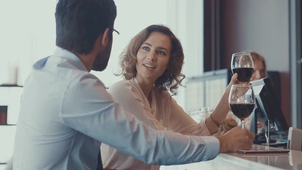 Young colleagues with glasses