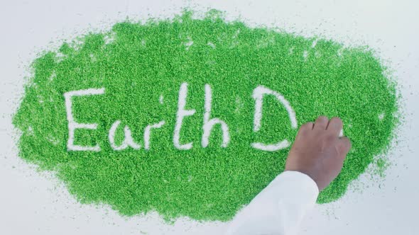 Green Hand Writing   Earth Day