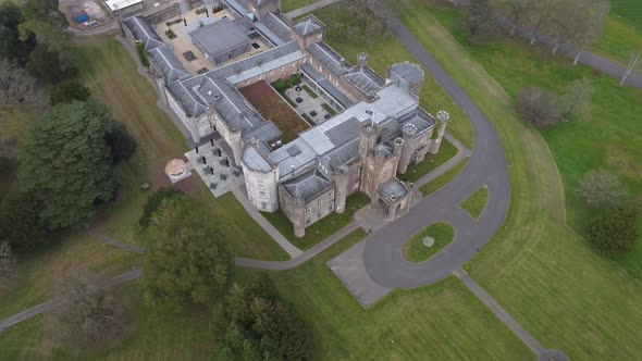 Beautiful Gothic Castle in British Countryside in Wales