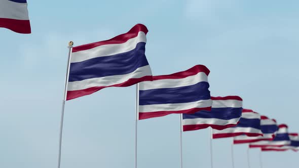 Thailand Row Of Flags 