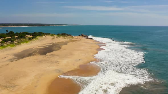 Tropical Sandy Beach and Blue Sea