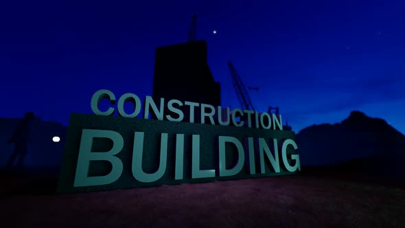 Building Construction Title at Night alt