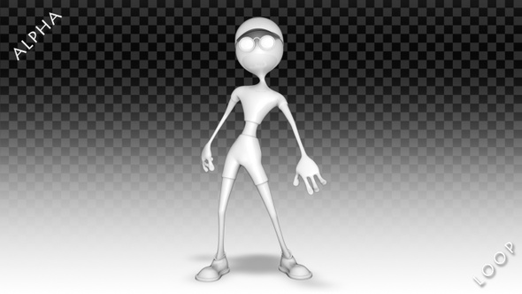 3D Man Character - Cartoon Upbeat Dance