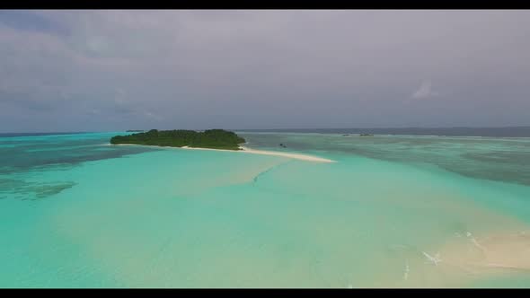 Aerial top view texture of luxury sea view beach holiday by turquoise lagoon and white sand backgrou