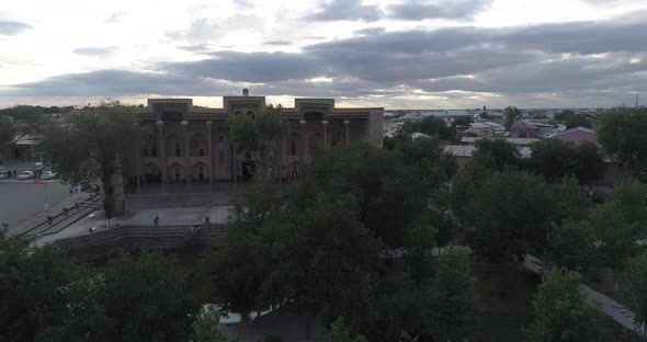 Bolo Hauz Mosque. Historic Bukhara City of Uzbekistan.