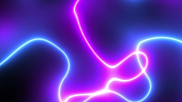 Electricity Colorful Neon Abstract Fractal Background 4K 02