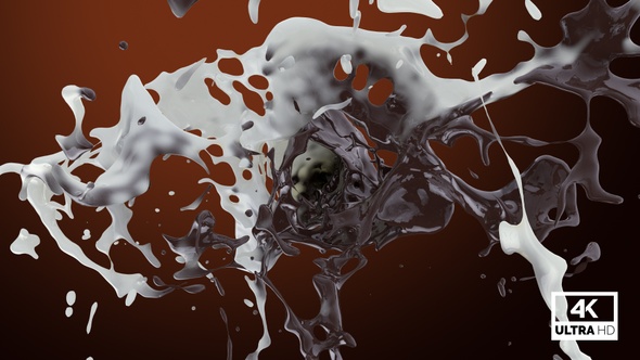 Chocolate And Milk Mixing Splash