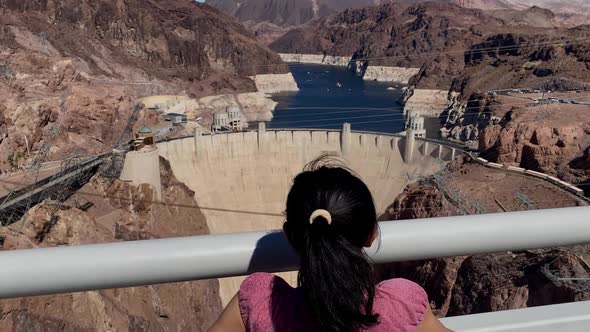 The Hoover Dam on the border of Nevada and Arizona.