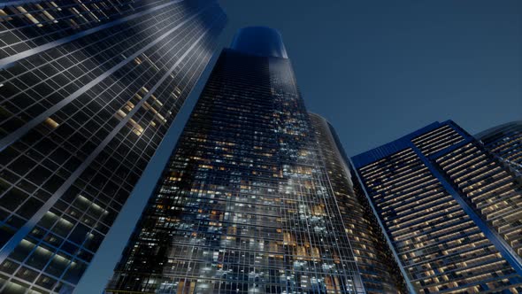 City Skyscrapers at Night alt