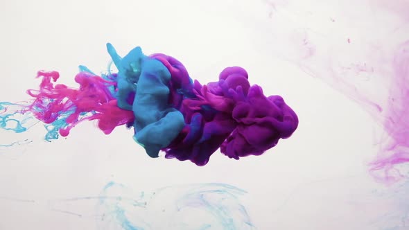 Ink Smoke Blue Pink Purple Cloud