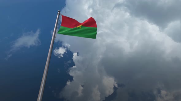 Burkina Faso Flag Waving 4K