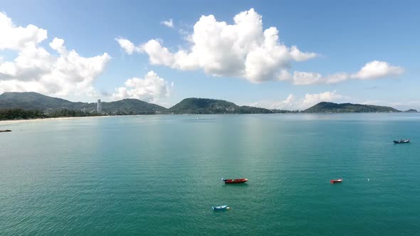  Aerial Flying Over Blue Sea