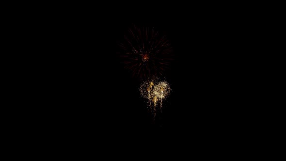 Fireworks in night sky, Shot on RED Epic in slow motion