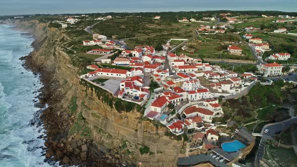  Aerial of Coastal Town Azenhas Do Mar in Portugal