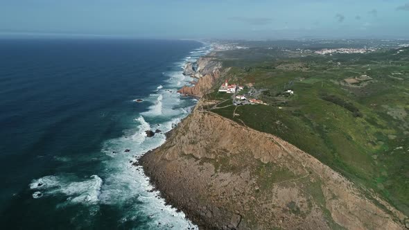 Lighthouse at Cape Roca in Portugal