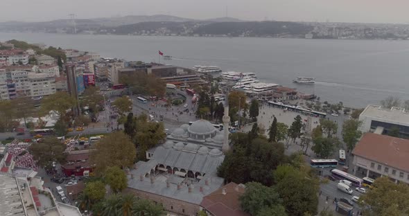 Besiktas Sinan Pasa Mosque Aerial View 