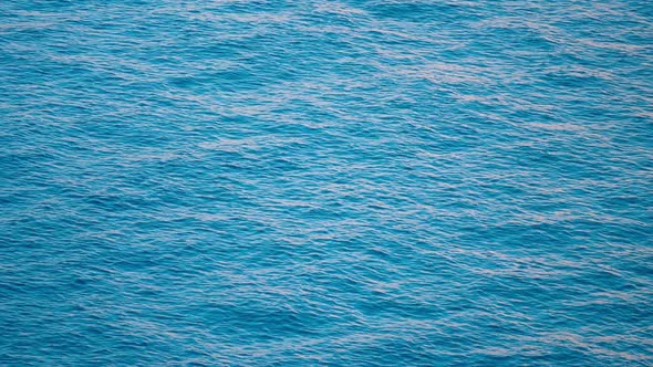 Blue Water Waves Sea Ocean Texture Aqua Color View