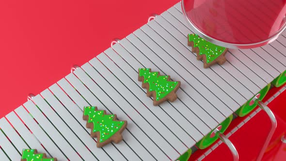 Christmas cookies in the form of Christmas trees