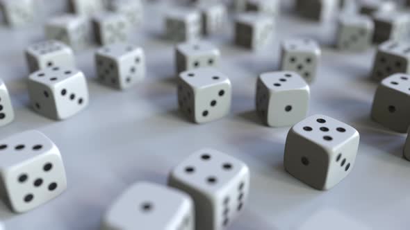 Dice with Russian Ruble Sign