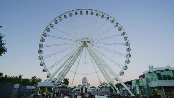 Montreal Ferris Wheel in the evening