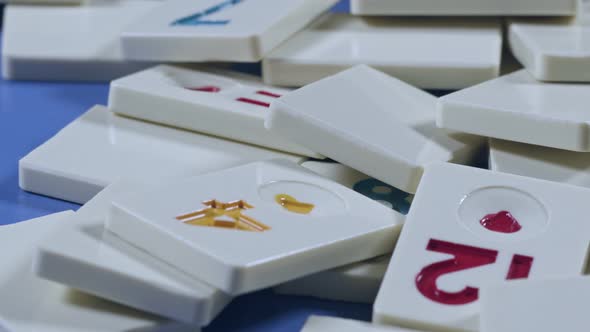 Traditional Legendary Gamble Okey Game Pieces with Colorful Numbers